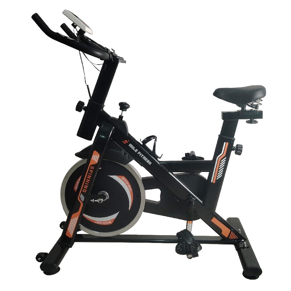 スポーツ フィットネス、トレーニング Bicicleta Spinning 13kg Preta e Amarela Mile Fitness | Amazon.com.br